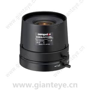 康标达 Computar M1218FIC-MP 500万像素 2/3英寸 12mm F1.8 手动光圈 C接口镜头