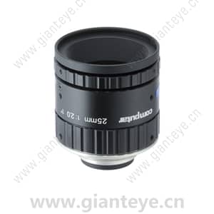 康标达 Computar V2520-MPZ 2000万像素 1.1英寸 25mm F2.0 3.45um 超低失真镜头(C接口)